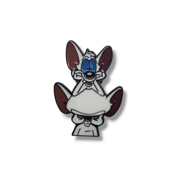 Pinky and the Brain Portrait view Brooch/Pin - Picture 1 of 7